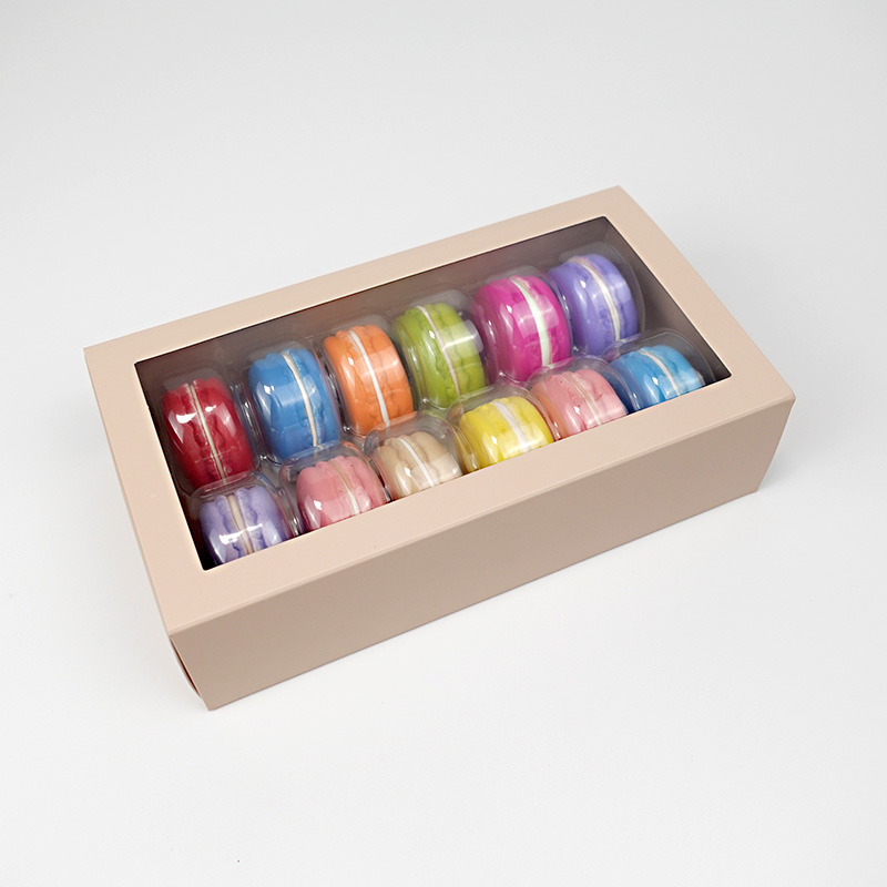 12 macaron gift box with window