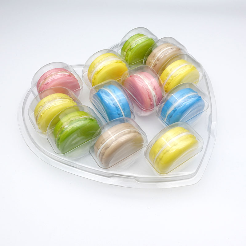 custom heart shape 12 macaron tray