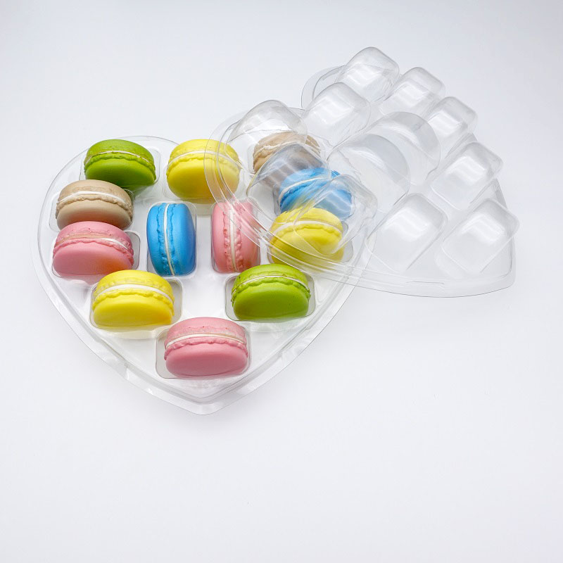 custom heart shape 12 macaron tray