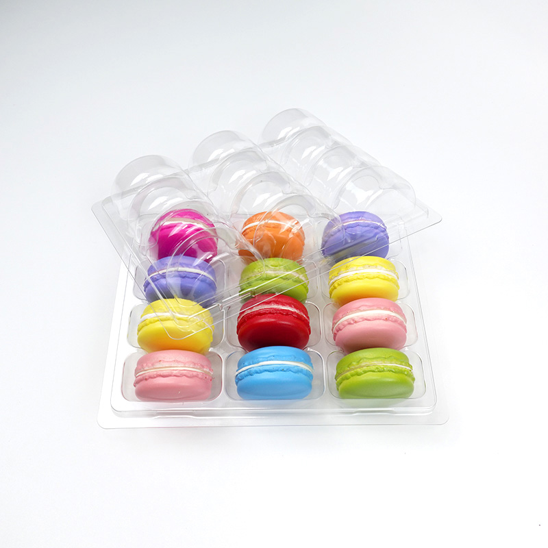 12 macaron clear blister tray 