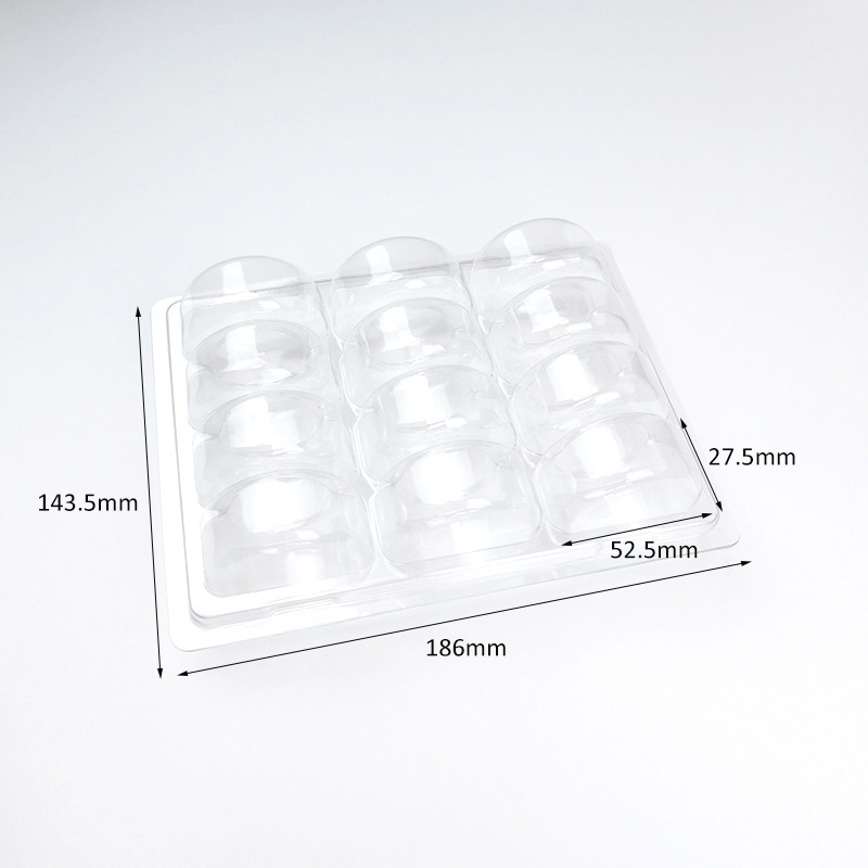 12 macaron clear blister tray 