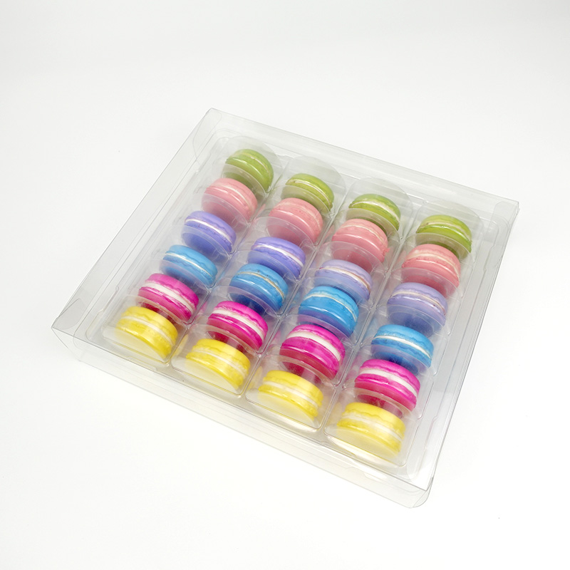 24 macaron blister tray with plastic box