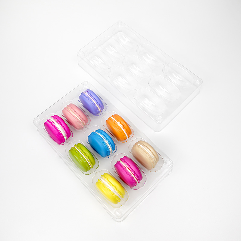 9 macarons clear blister tray