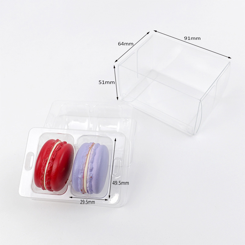 2 macarons clear packaging