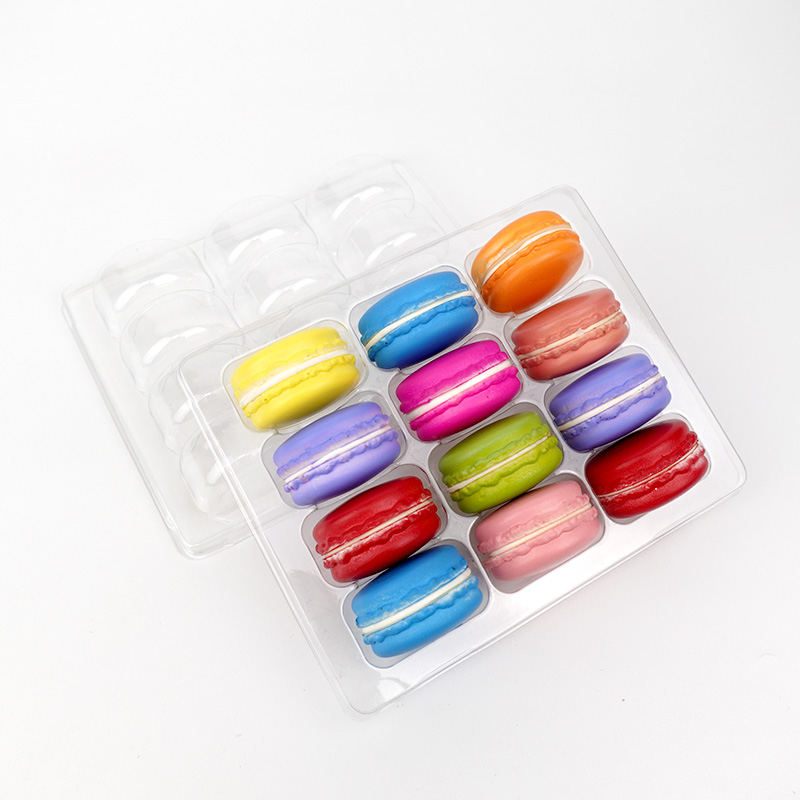 12 macarons clear blister tray