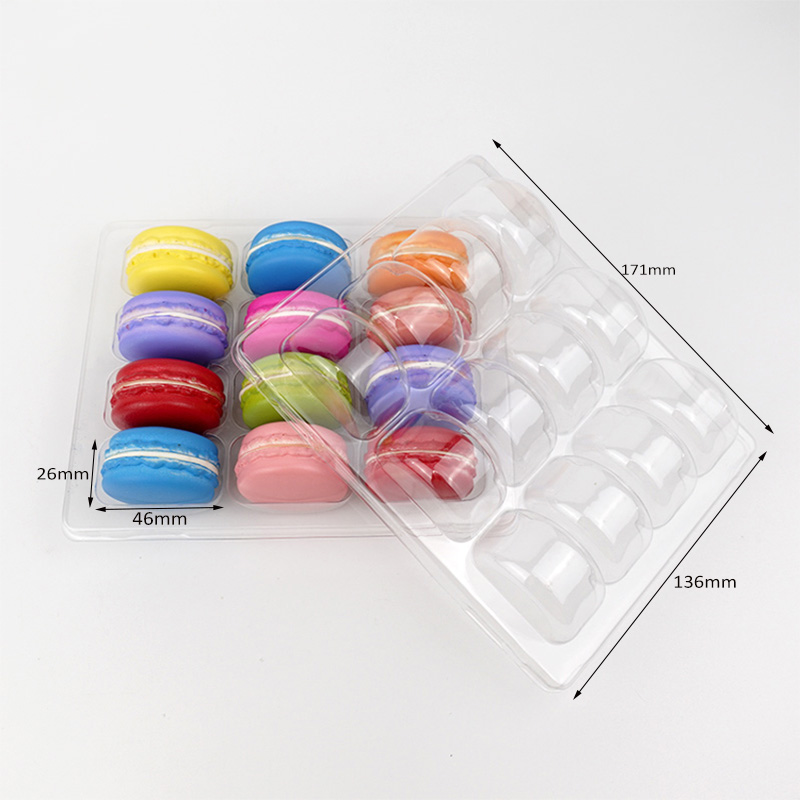 12 macarons clear blister tray