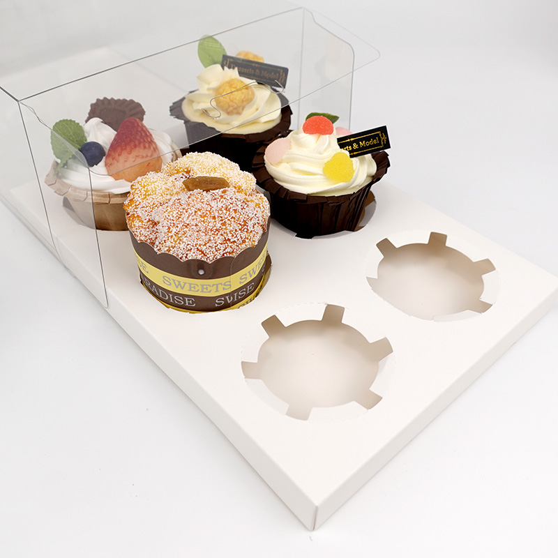 6 cupcakes plastic packaging box