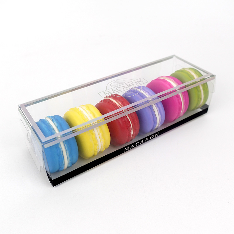 Boite plastique PET transparent 6 macarons