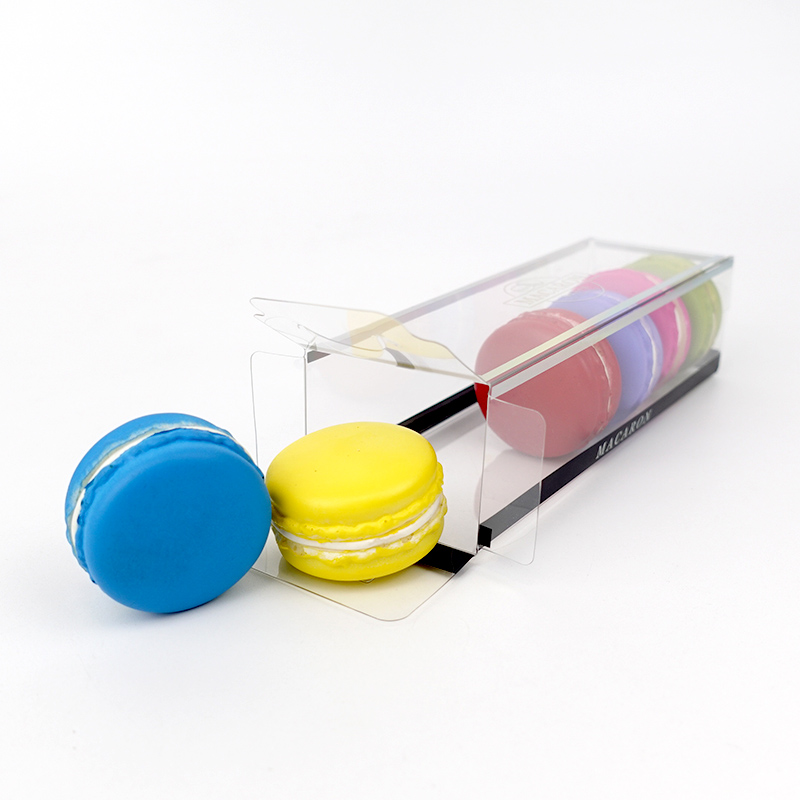 Boite plastique PET transparent 6 macarons