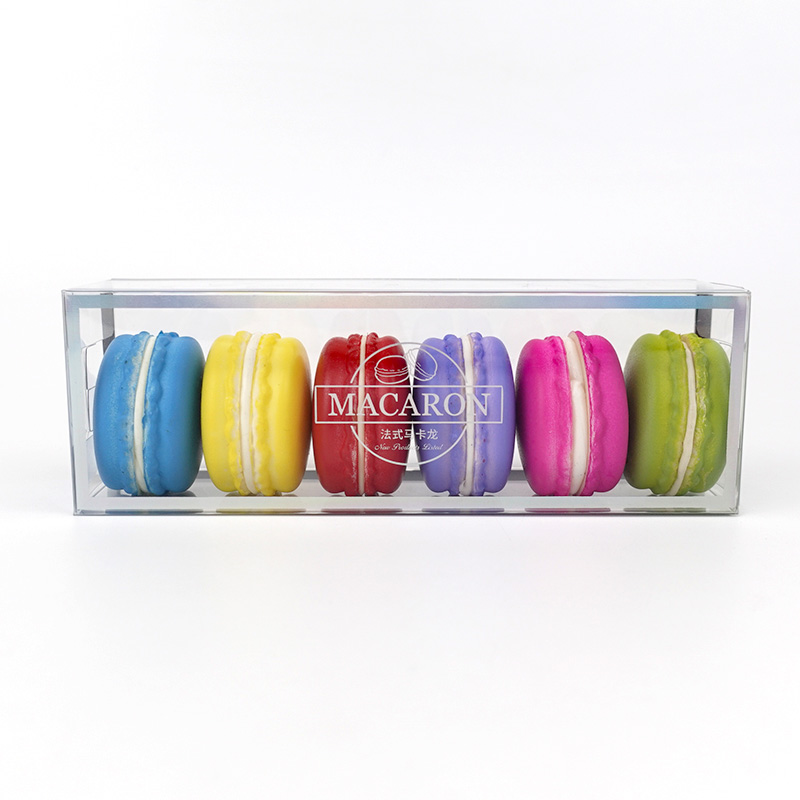 Boite plastique PET transparent 6 macarons