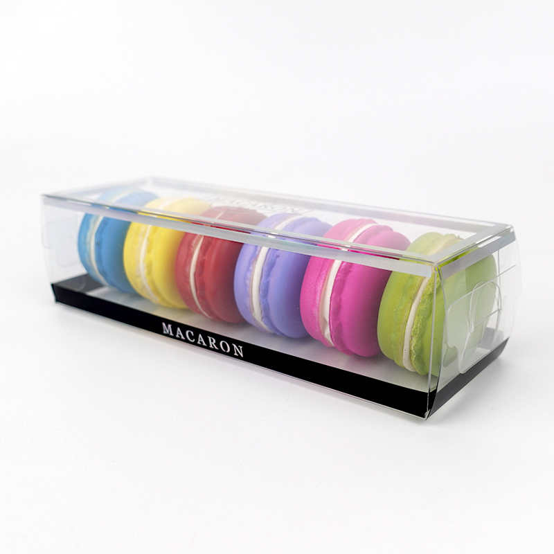 Boite plastique PET transparent 6 macarons