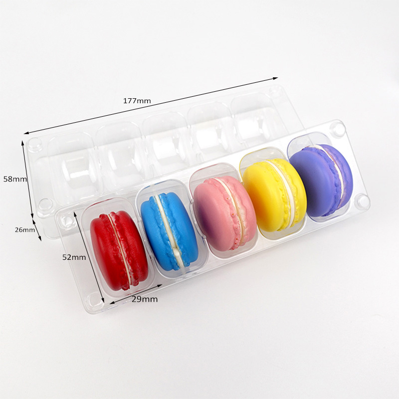 Blister plastique 5 macarons