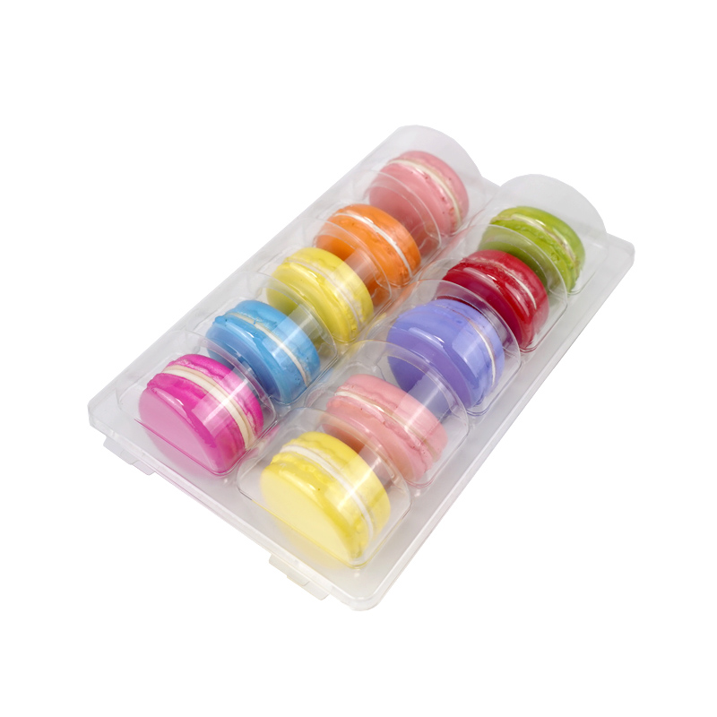 10 macarons sous blister transparent