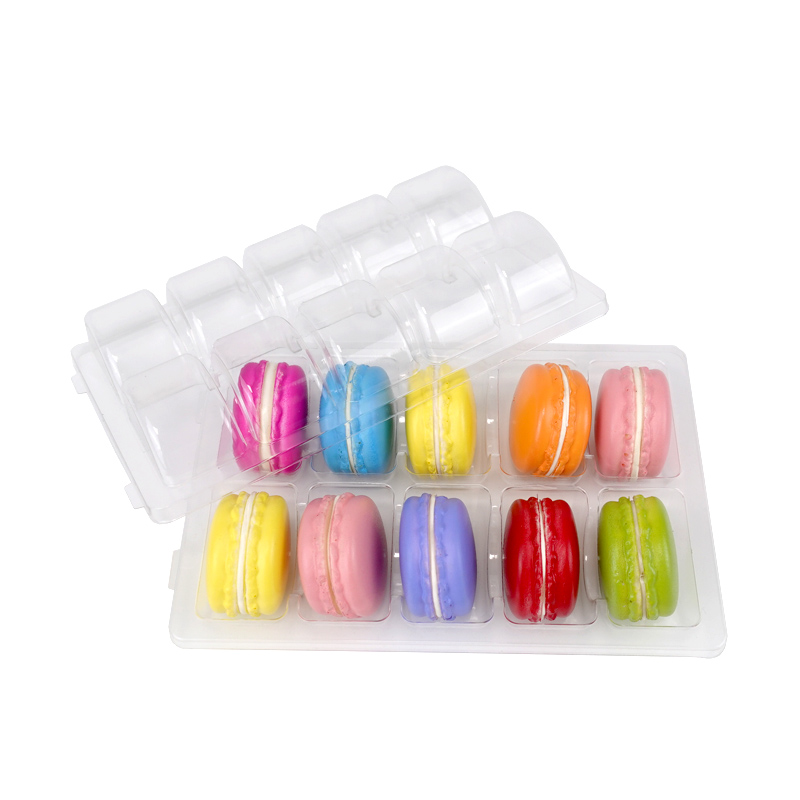 10 macarons sous blister transparent