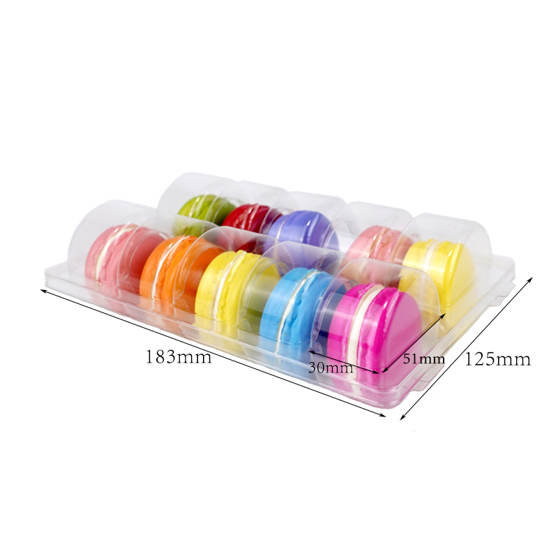 10 macarons sous blister transparent