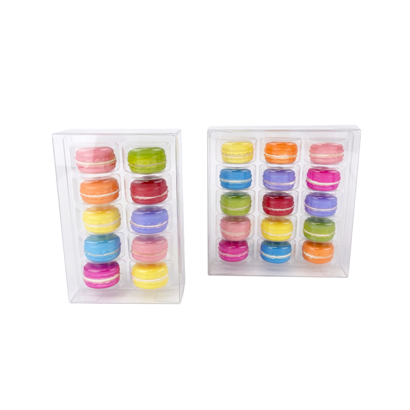 Coffret 10 15 boîtes plastique macarons