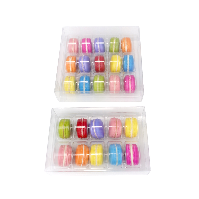 Coffret 10 15 boîtes plastique macarons