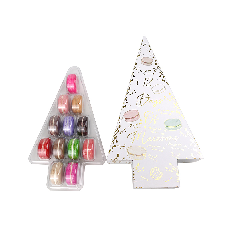 Coffret 12 macarons sapin de Noël