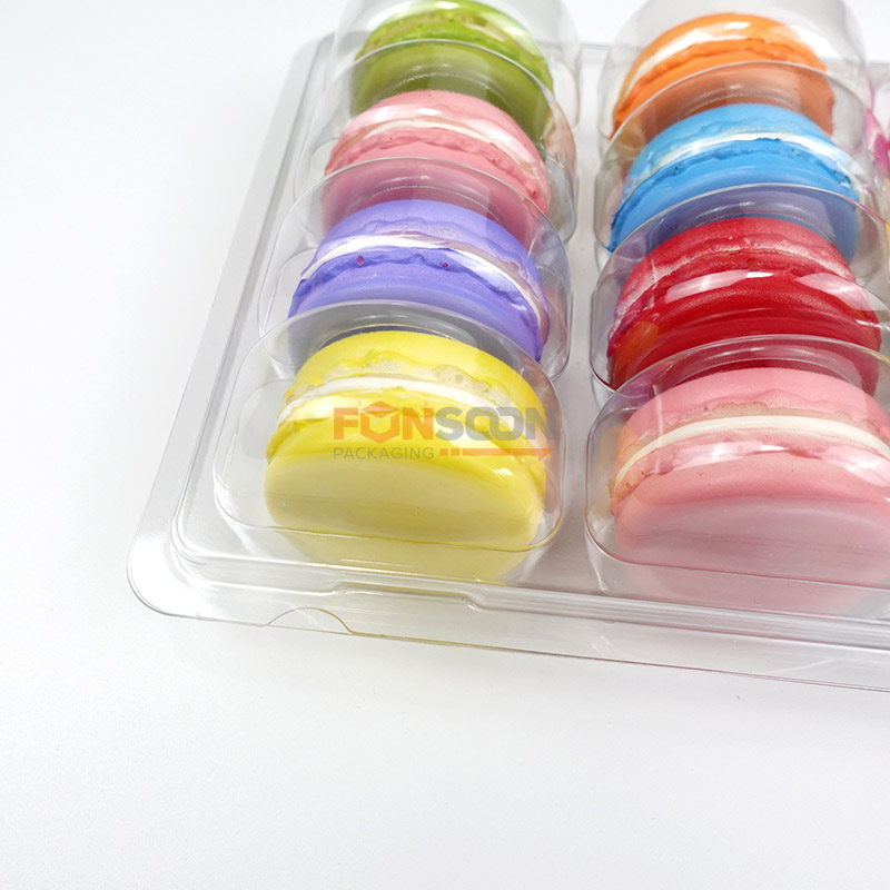 Plaquette blister transparente 12 macarons