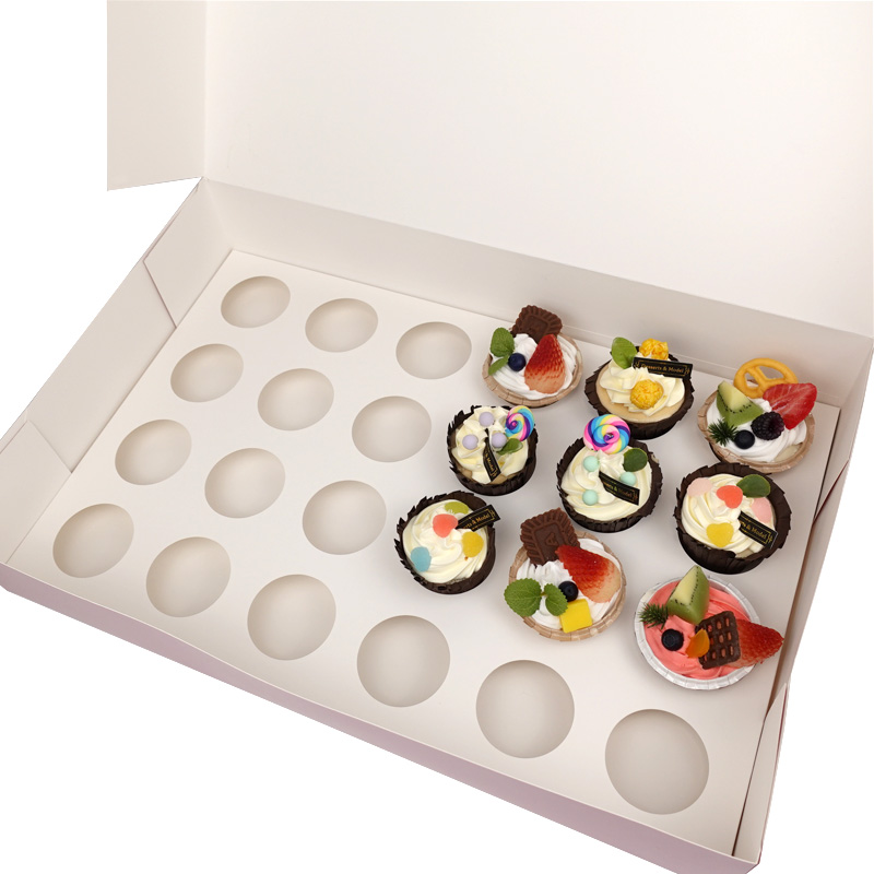 Boîte en papier 24 cupcakes avec insert