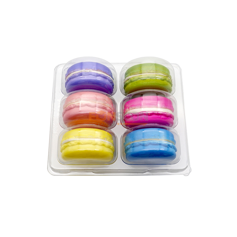 Plateau blister plastique 6 macarons