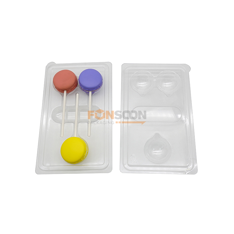 Récipient en plastique transparent pour 3 cake pops