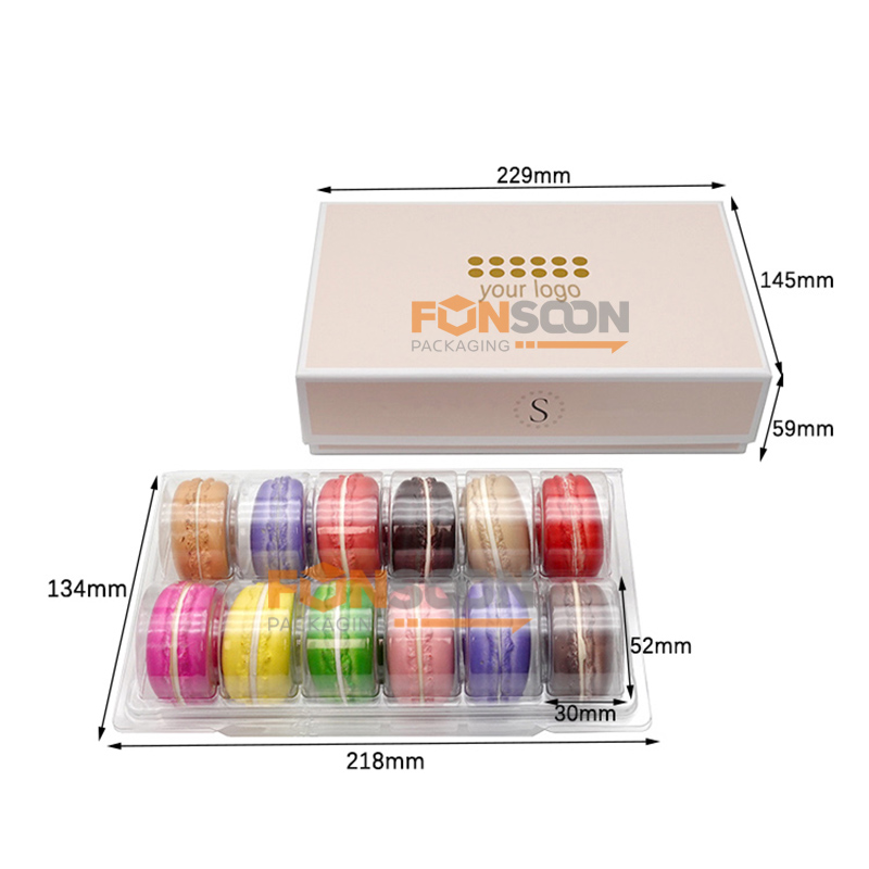 Coffret cadeau cartonné 12 macarons