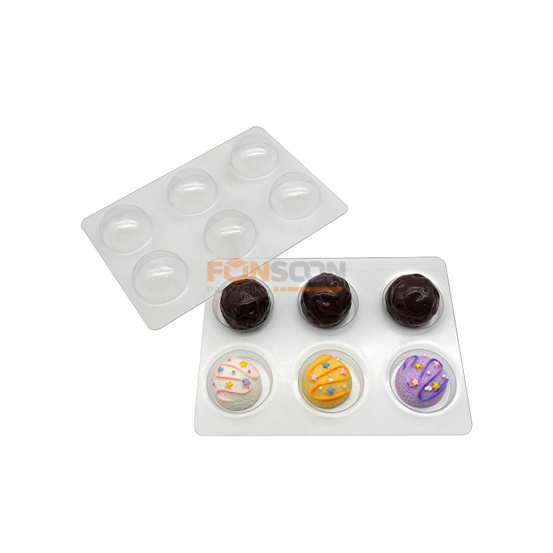 Plateau plastique chocolat truffes 6 trous