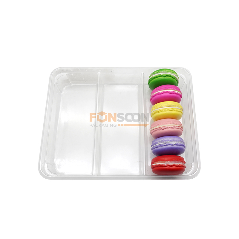 Plateau de présentation en plastique pour macarons à dessert