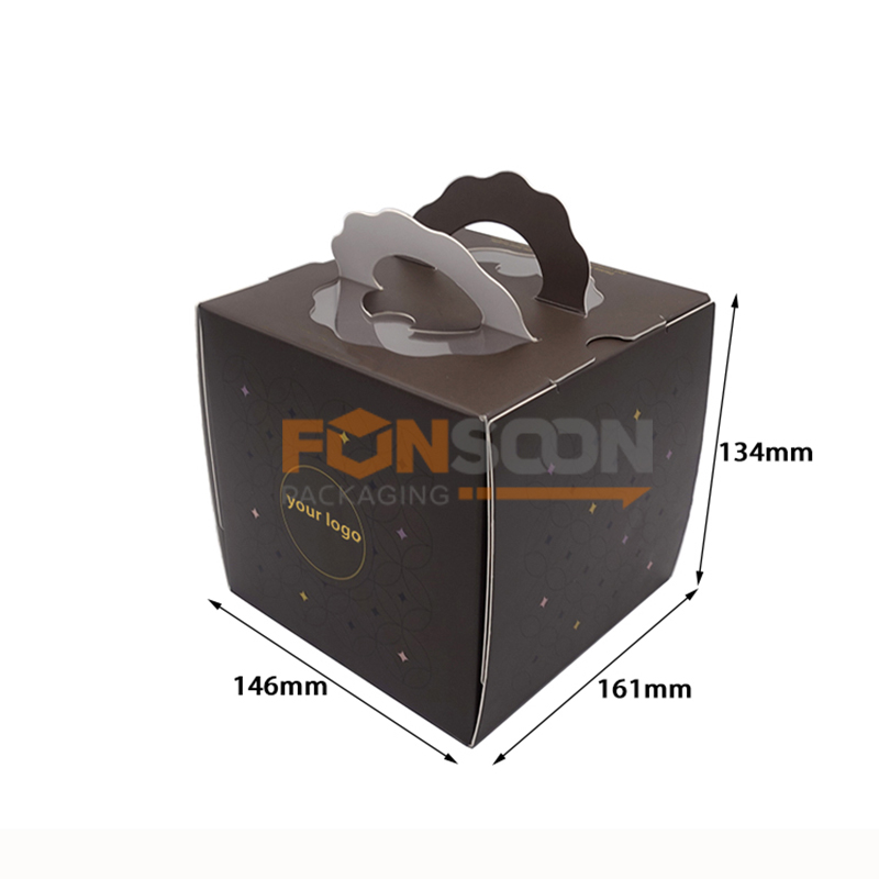  5 inch cake paper box with top handle