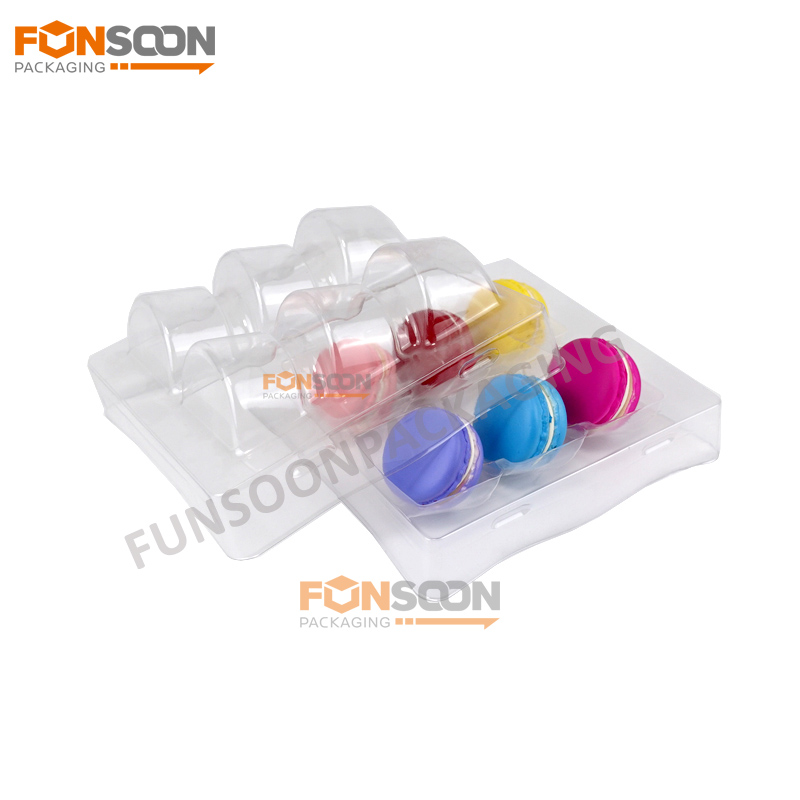 6 pack macarons plastic container