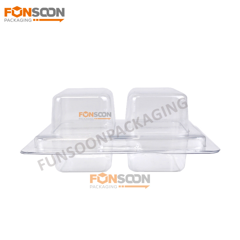 2 cavity dessert plastic blister box