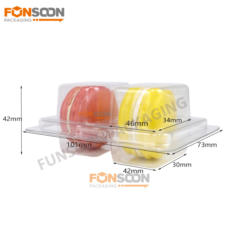 2 cavity dessert plastic blister box