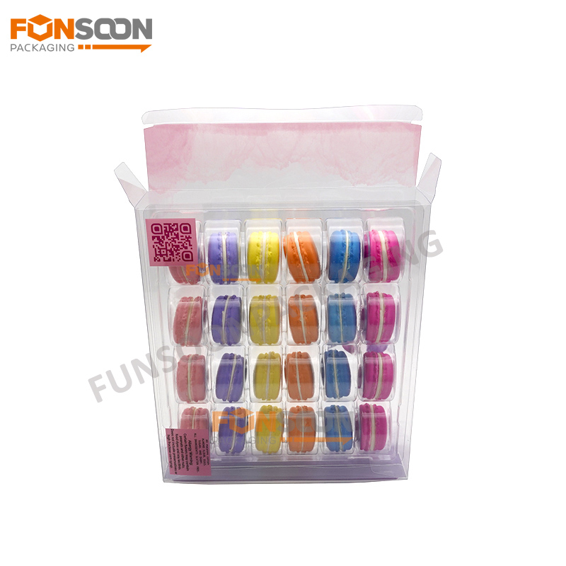 Boîte en plastique pour 24 macarons avec inserts