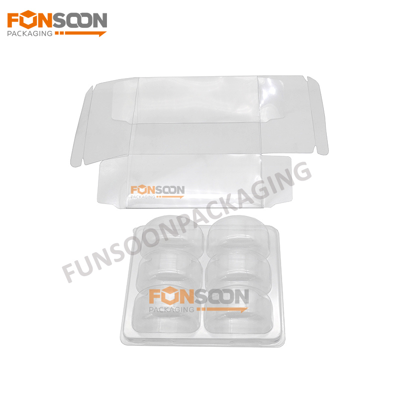 6 macarons plastic packaging box set