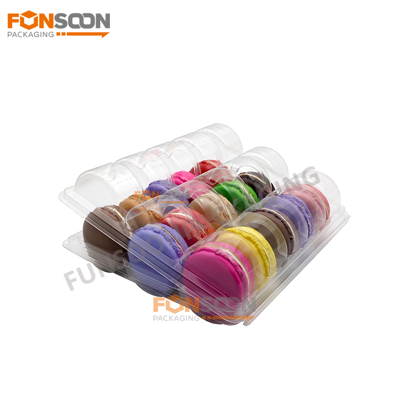 15 macarons clear blister tray