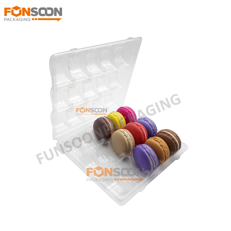 15 macarons clear blister tray