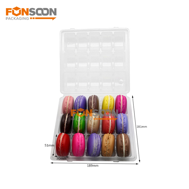 15 macarons clear blister tray