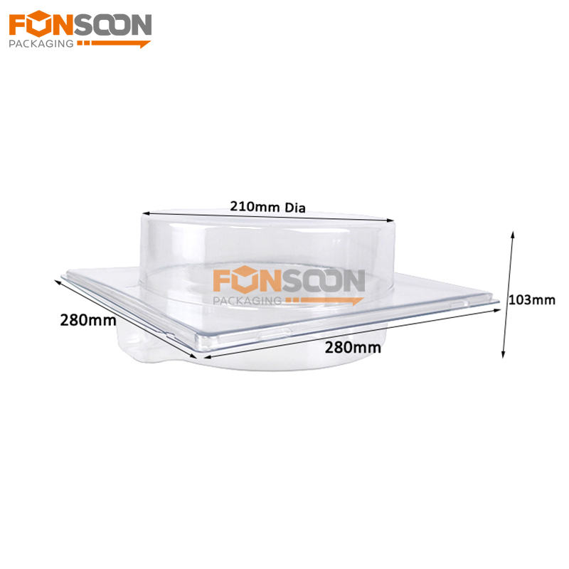 Round 8 Inch Cake Plastic Blister Box