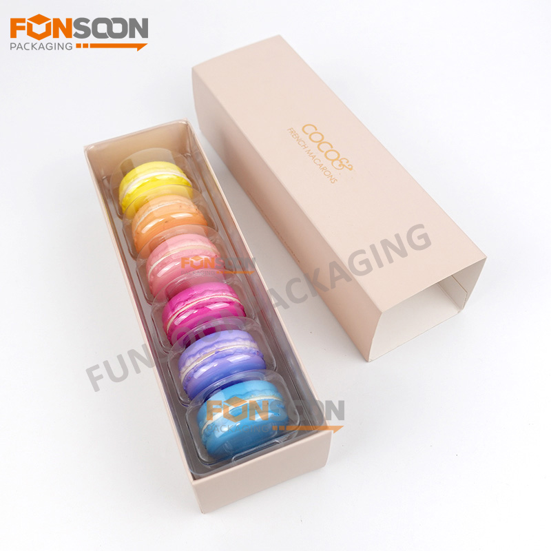 6 macaron paper drawer box with insert
