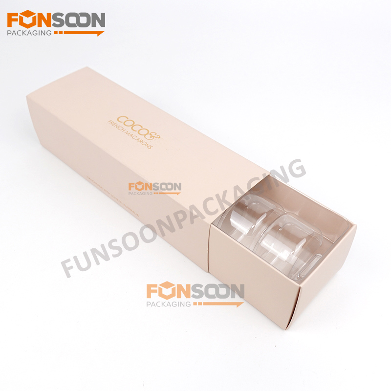 6 macaron paper drawer box with insert