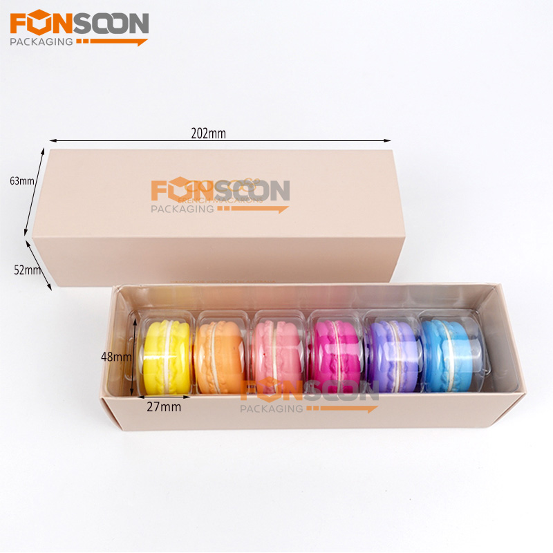 6 macaron paper drawer box with insert