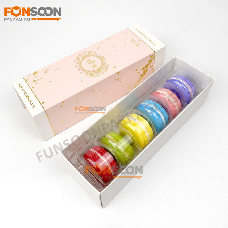 6 macaron paper drawer box with insert