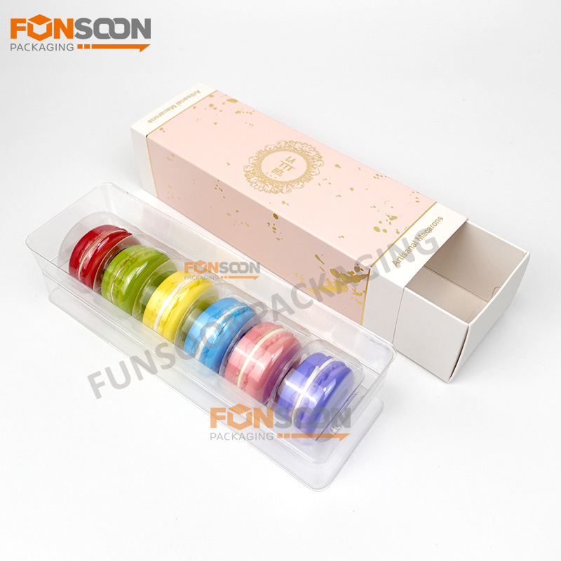 6 macaron paper drawer box with insert
