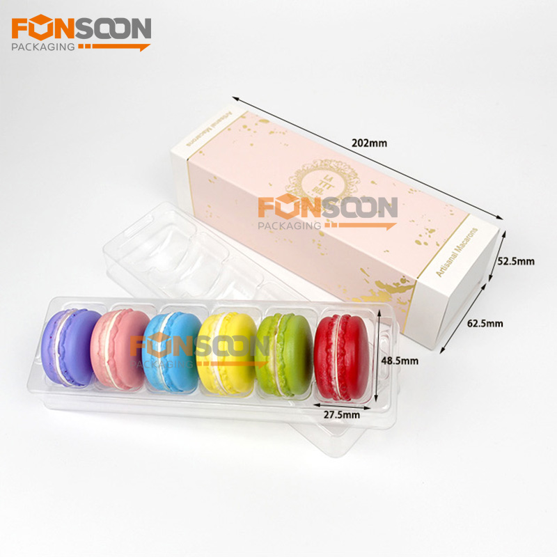 6 macaron paper drawer box with insert