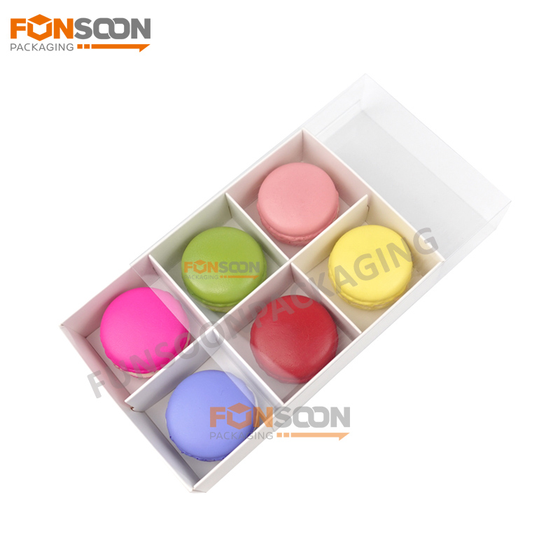 6 Count dessert paper drawer box with divider