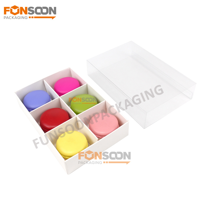 6 Count dessert paper drawer box with divider
