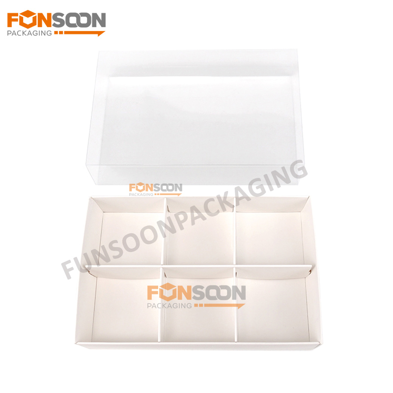 6 Count dessert paper drawer box with divider