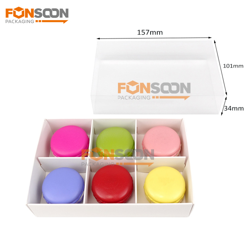 6 Count dessert paper drawer box with divider