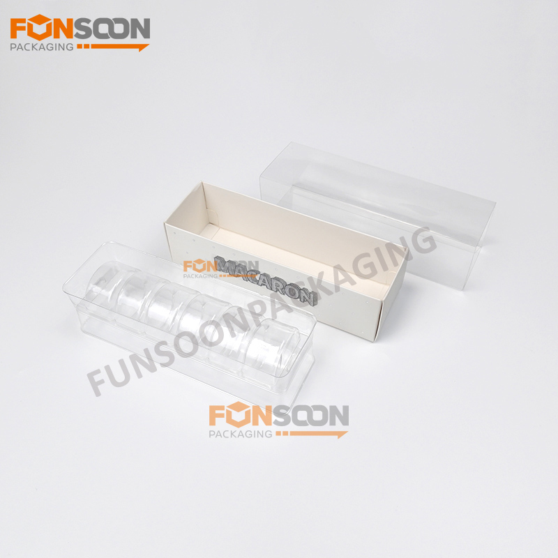 6 macaron paper drawer box set with window